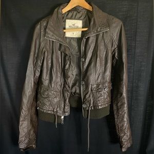 Hollister Brown Viscose Jacket.